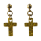 Oorbellen met kruis goud