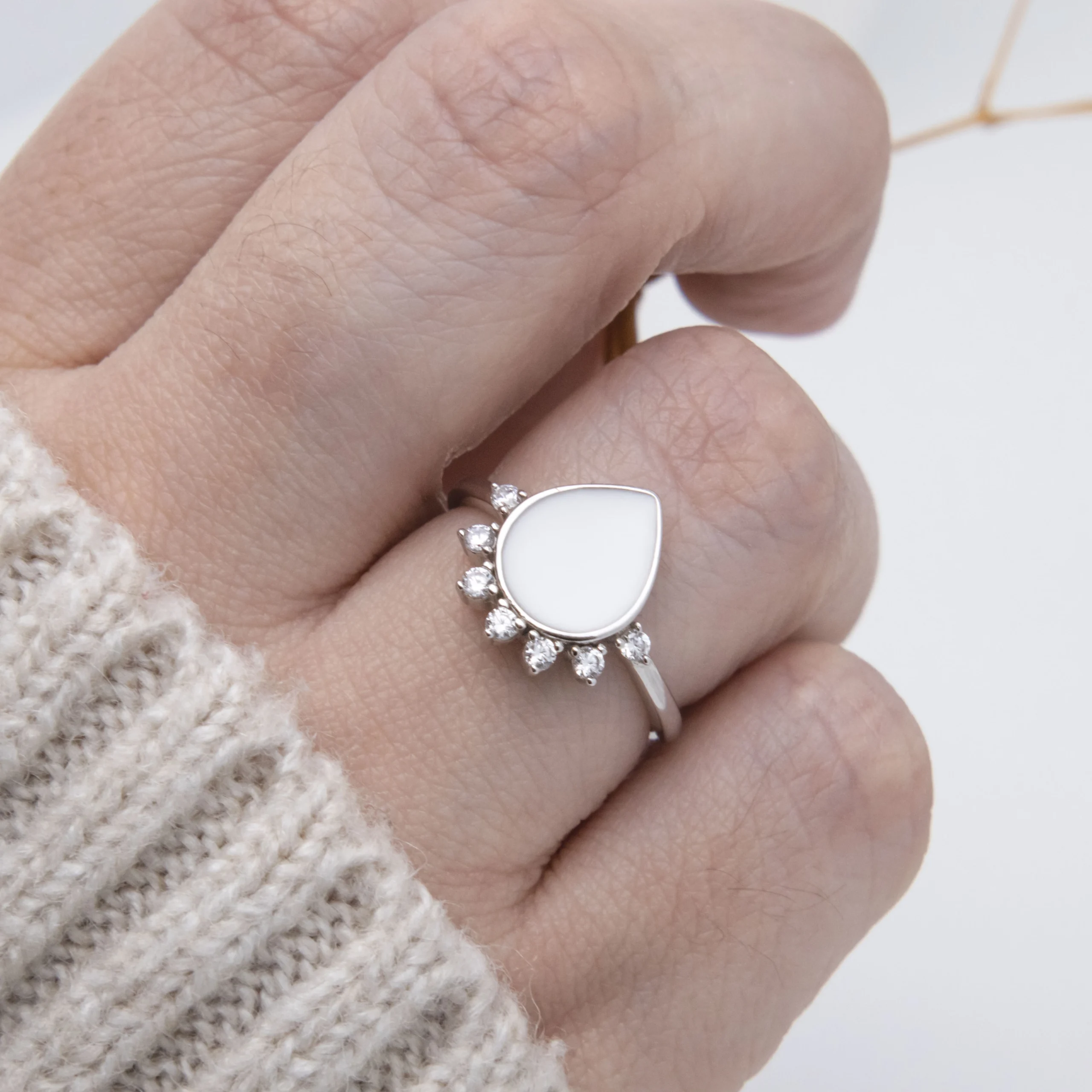 Crowned drop - Herinneringsring - Afbeelding 2