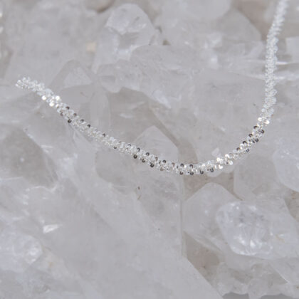 Silver glitter bracelet