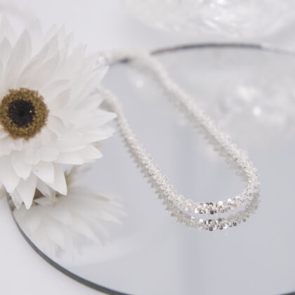 Silver glitter bracelet